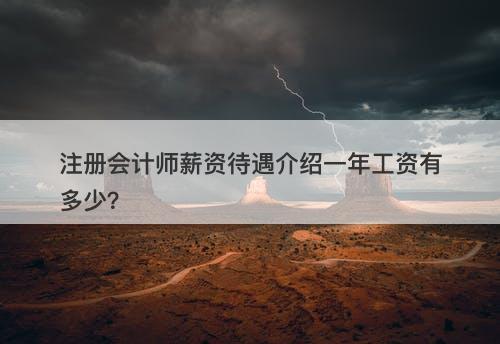 注册会计师薪资待遇介绍一年工资有多少？