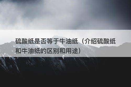 硫酸纸是否等于牛油纸（介绍硫酸纸和牛油纸的区别和用途）