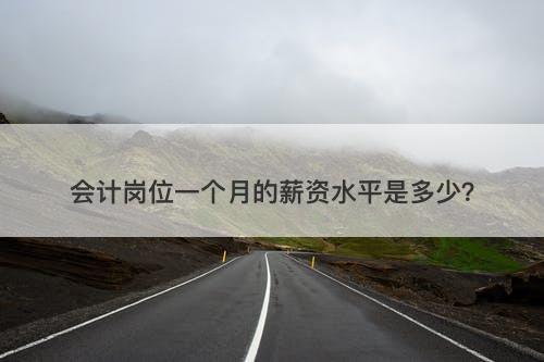 会计岗位一个月的薪资水平是多少？