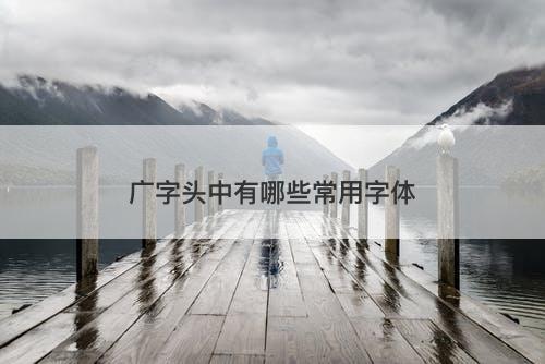 广字头中有哪些常用字体