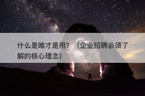 什么是唯才是用？（企业招聘必须了解的核心理念）-图1