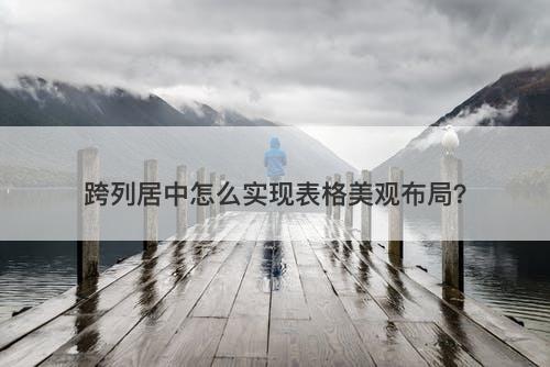 跨列居中怎么实现表格美观布局？
