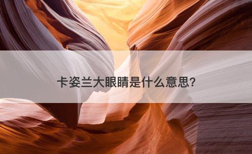 卡姿兰大眼睛是什么意思？