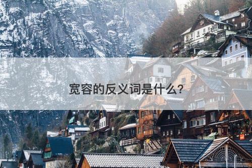 宽容的反义词是什么？-图1