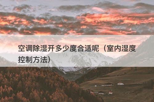 空调除湿开多少度合适呢（室内湿度控制方法）-图1