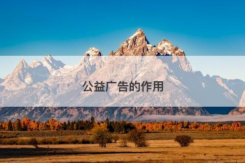 公益广告的作用