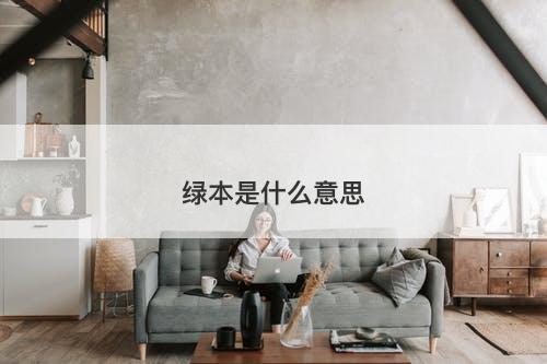 绿本是什么意思