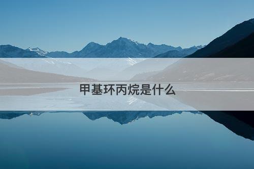 甲基环丙烷是什么