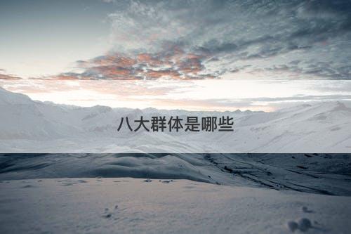 八大群体是哪些