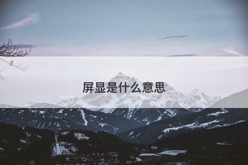 屏显是什么意思