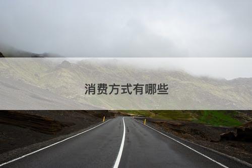 消费方式有哪些