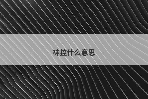 袜控什么意思