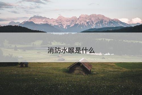 消防水喉是什么