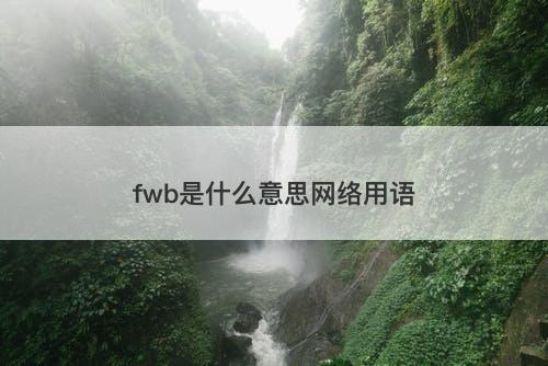fwb是什么意思网络用语