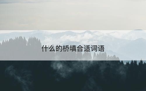 什么的桥填合适词语