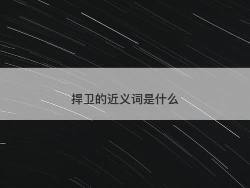 捍卫的近义词是什么