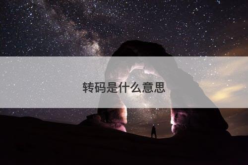 转码是什么意思