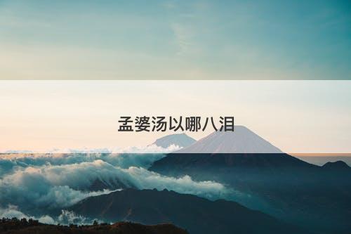 孟婆汤以哪八泪