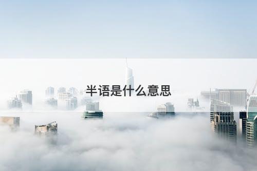 半语是什么意思