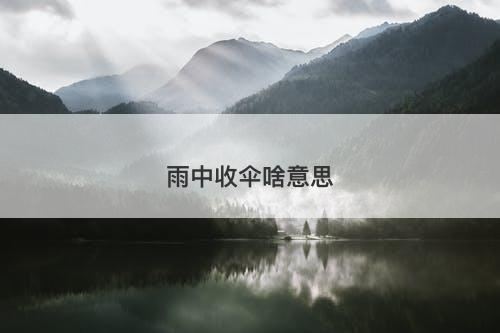 雨中收伞啥意思