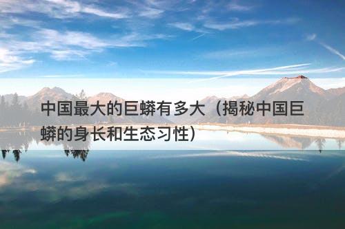 中国最大的巨蟒有多大（揭秘中国巨蟒的身长和生态习性）