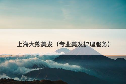 上海大熊美发（专业美发护理服务）