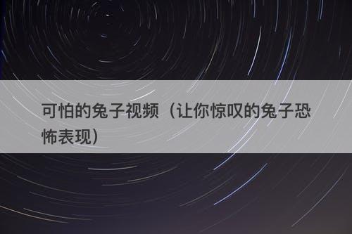 可怕的兔子视频（让你惊叹的兔子恐怖表现）-图1