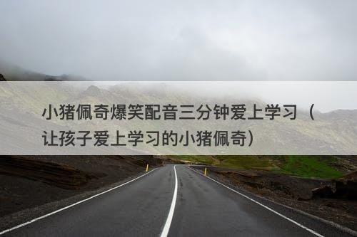 小猪佩奇爆笑配音三分钟爱上学习（让孩子爱上学习的小猪佩奇）