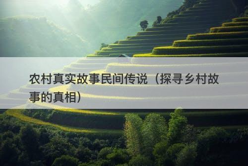 农村真实故事民间传说（探寻乡村故事的真相）-图1