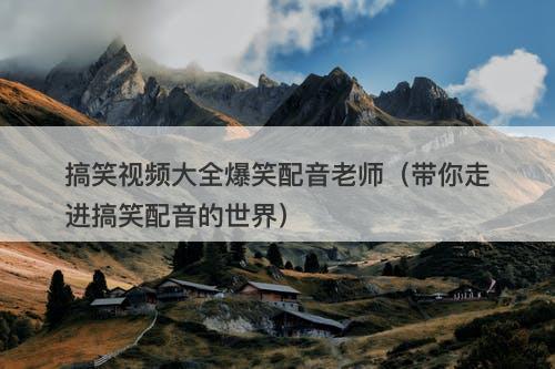搞笑视频大全爆笑配音老师（带你走进搞笑配音的世界）