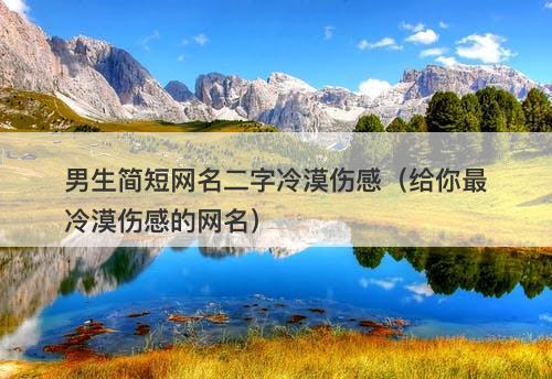 男生简短网名二字冷漠伤感（给你最冷漠伤感的网名）
