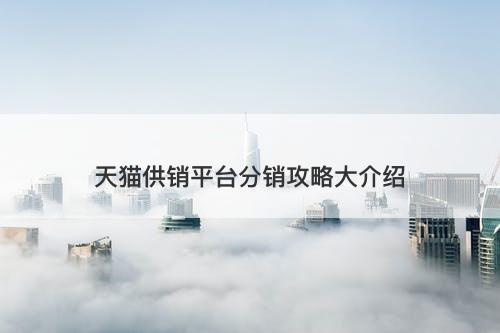 天猫供销平台分销攻略大介绍