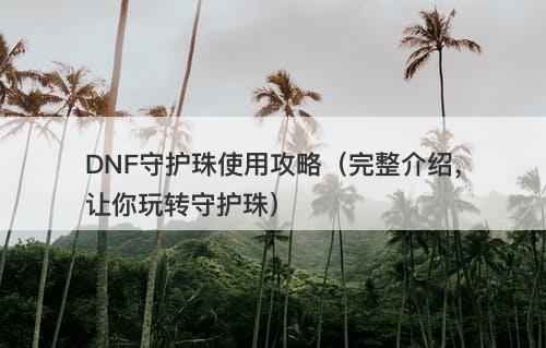 DNF守护珠使用攻略（完整介绍，让你玩转守护珠）