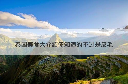 泰国美食大介绍你知道的不过是皮毛-图1