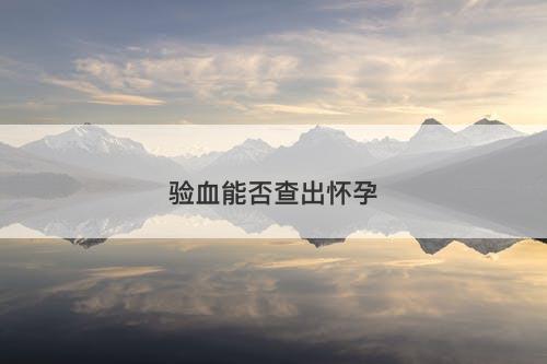 验血能否查出怀孕