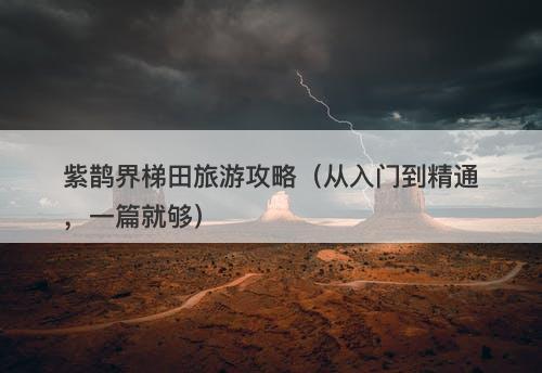 紫鹊界梯田旅游攻略（从入门到精通，一篇就够）