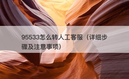 95533怎么转人工客服（详细步骤及注意事项）