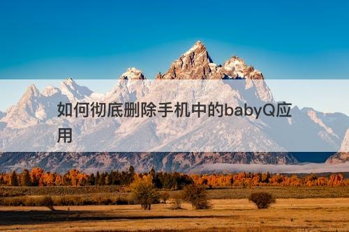 如何彻底删除手机中的babyQ应用