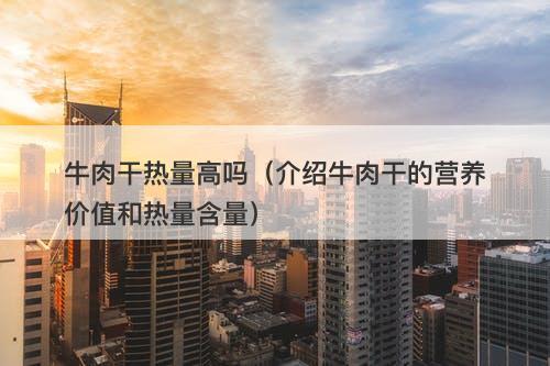 牛肉干热量高吗（介绍牛肉干的营养价值和热量含量）-图1