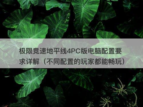 极限竞速地平线4PC版电脑配置要求详解（不同配置的玩家都能畅玩）