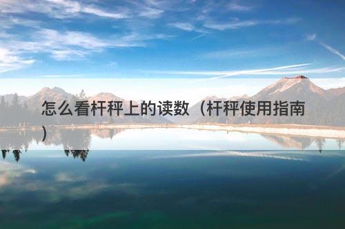 怎么看杆秤上的读数（杆秤使用指南）-图1