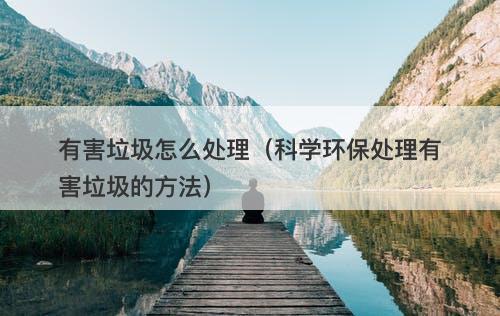 有害垃圾怎么处理(科学环保处理有害垃圾的方法)-图1 有害垃圾怎么处理(科学环保处理有害垃圾的方法)-图1