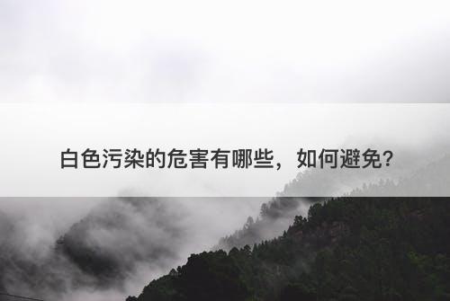 白色污染的危害有哪些，如何避免？