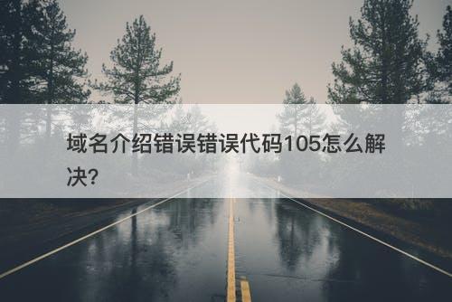域名介绍错误错误代码105怎么解决？