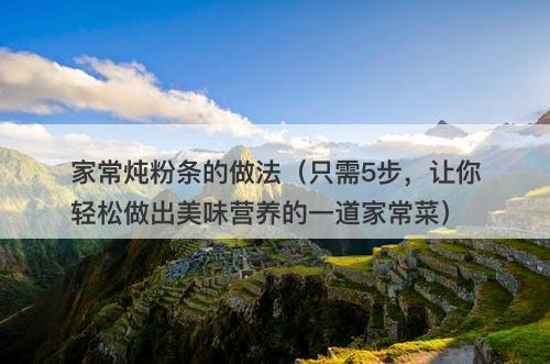 家常炖粉条的做法（只需5步，让你轻松做出美味营养的一道家常菜）