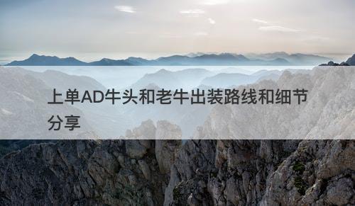 上单AD牛头和老牛出装路线和细节分享