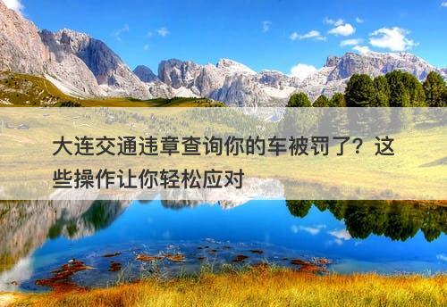 大连交通违章查询你的车被罚了？这些操作让你轻松应对