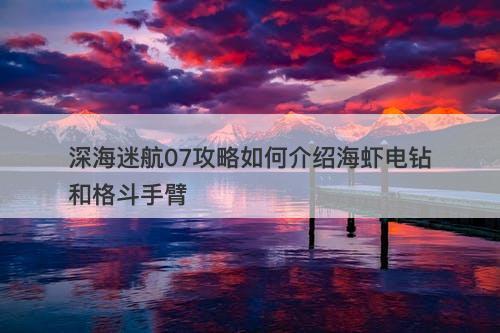 深海迷航07攻略如何介绍海虾电钻和格斗手臂