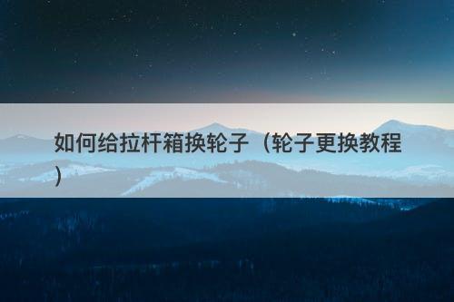 如何给拉杆箱换轮子（轮子更换教程）