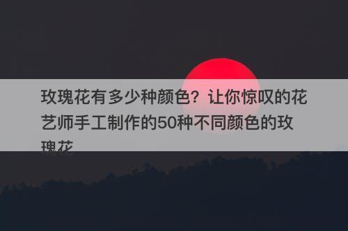玫瑰花有多少种颜色？让你惊叹的花艺师手工制作的50种不同颜色的玫瑰花